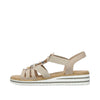 Rieker V0649-62 Beige – Komfortabel Damesandal