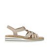 Rieker V0649-62 Beige – Komfortabel Damesandal