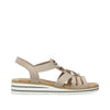 Rieker V0649-62 Beige – Komfortabel Damesandal