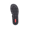 Rieker V4952-00 Sort – Komfortabel Plateau Damesandal