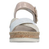 Rieker V7951-90 Metallic – Komfortabel Damesandal
