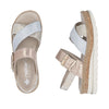 Rieker V7951-90 Metallic – Komfortabel Damesandal