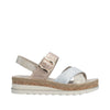Rieker V7951-90 Metallic – Komfortabel Damesandal