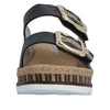 Rieker V7955-00 Sort – Komfortabel Damesandal